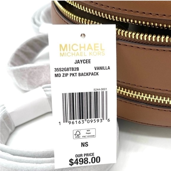 Michael Kors Jaycee Medium Zip Packet Backpack
Vanilla/Brown - Picture 11 of 11